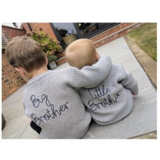 Children's Sibling Personalised Machine Embroidered Jumpers