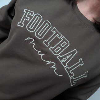 Embroidered Football Mum Sweatshirt|Personalised Sport Mum Sweartshirt|Dance|Hockey|Tennis|Rugby|Machine Embroidery