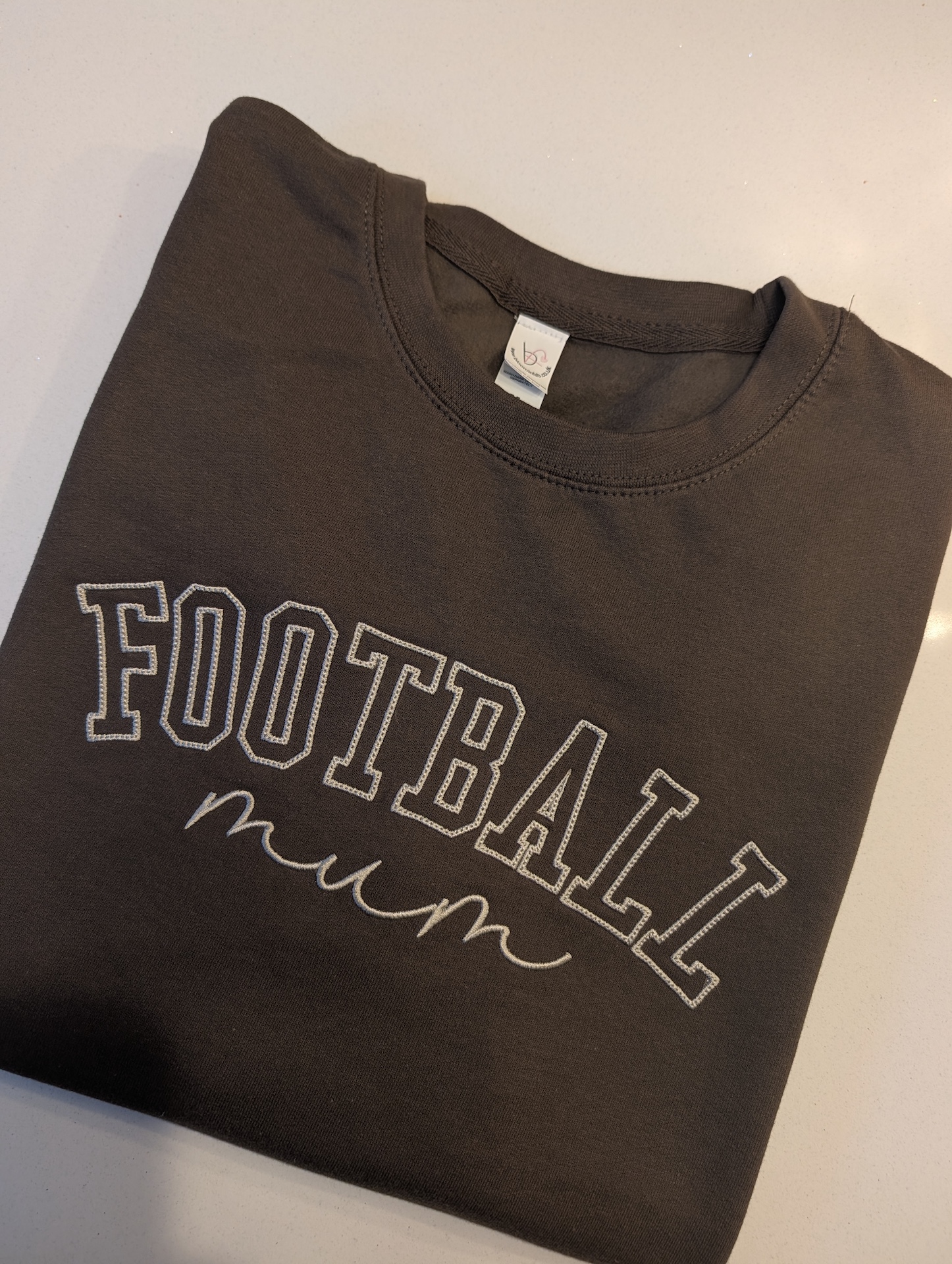 Embroidered Football Mum Sweatshirt|Personalised Sport Mum Sweartshirt|Dance|Hockey|Tennis|Rugby|Machine Embroidery - Image 4